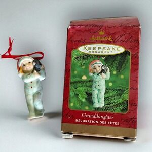 Hallmark Keepsake‎ Granddaughter Christmas Ornament Fine Porcelain 2002 In Box